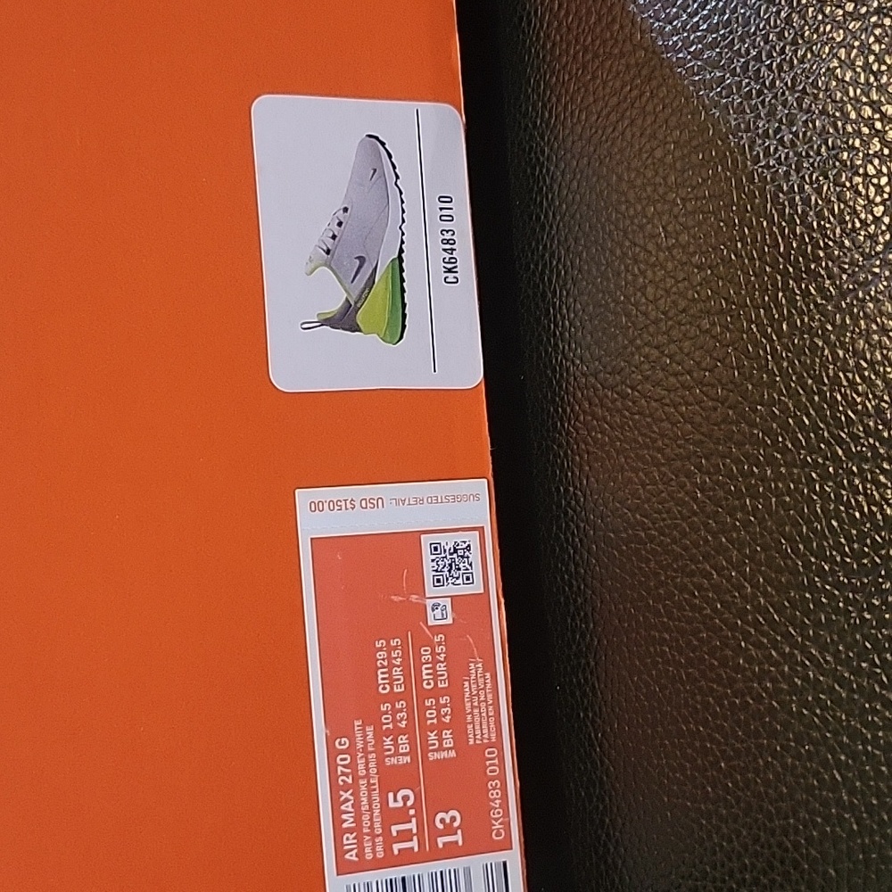 NEW Air Max 270 G Golf Shoes  WITH BOX